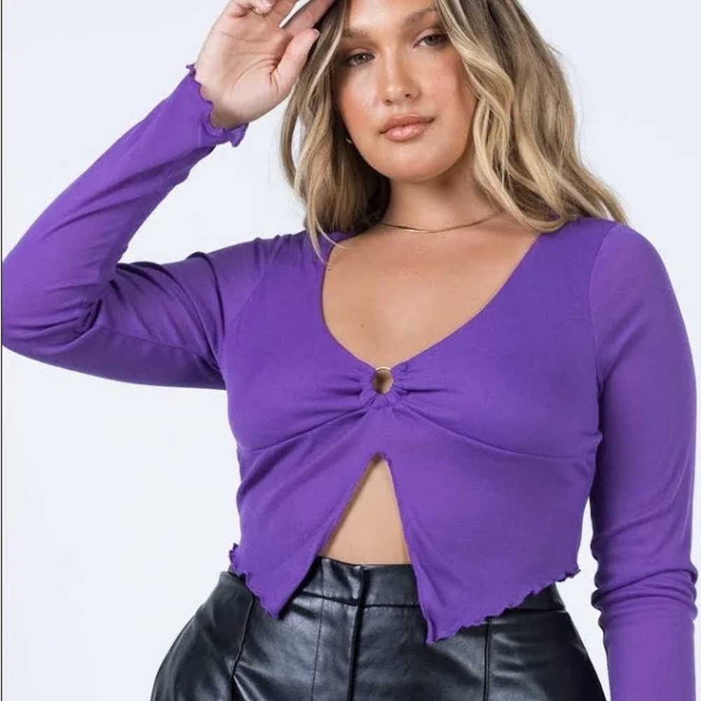 Princess Polly Purple Crop Top